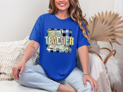 Teacher State Gingham Louisiana DTF TRANSFER