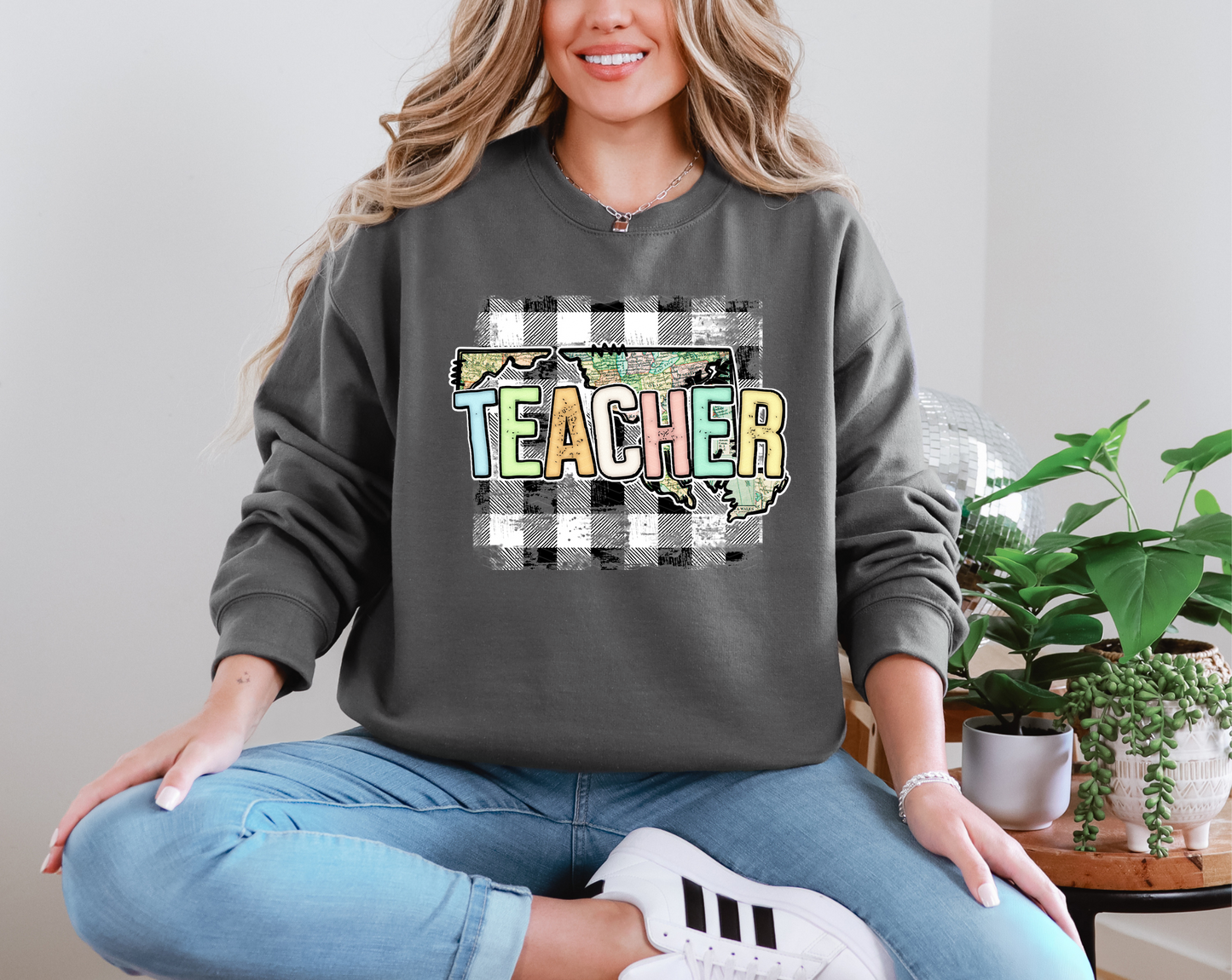 Teacher State Gingham Maryland DTF TRANSFER