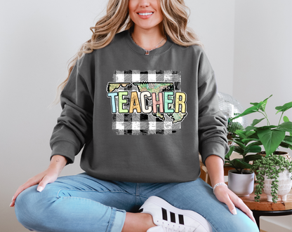 Teacher State Gingham Maryland DTF TRANSFER
