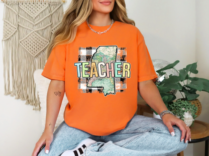Teacher State Gingham Mississippi DTF TRANSFER