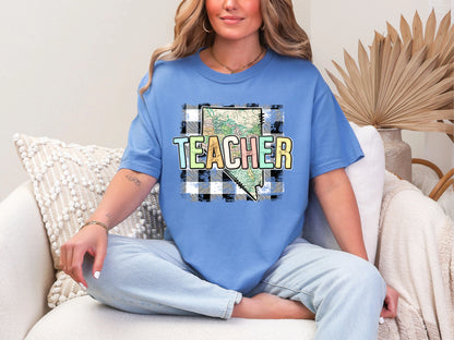 Teacher State Gingham Nevada DTF TRANSFER