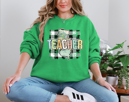 Teacher State Gingham New Jersey DTF TRANSFER