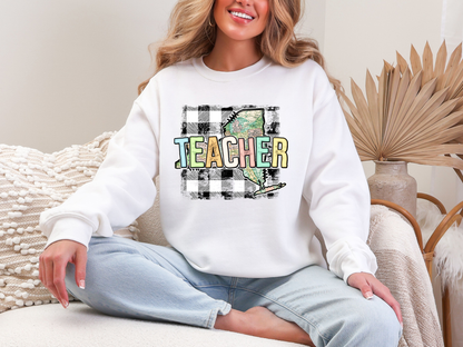 Teacher State Gingham New York DTF TRANSFER