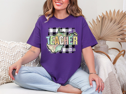 Teacher State Gingham West Virginia DTF TRANSFER