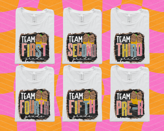 Team Grades Pastel Leopard DTF TRANSFER