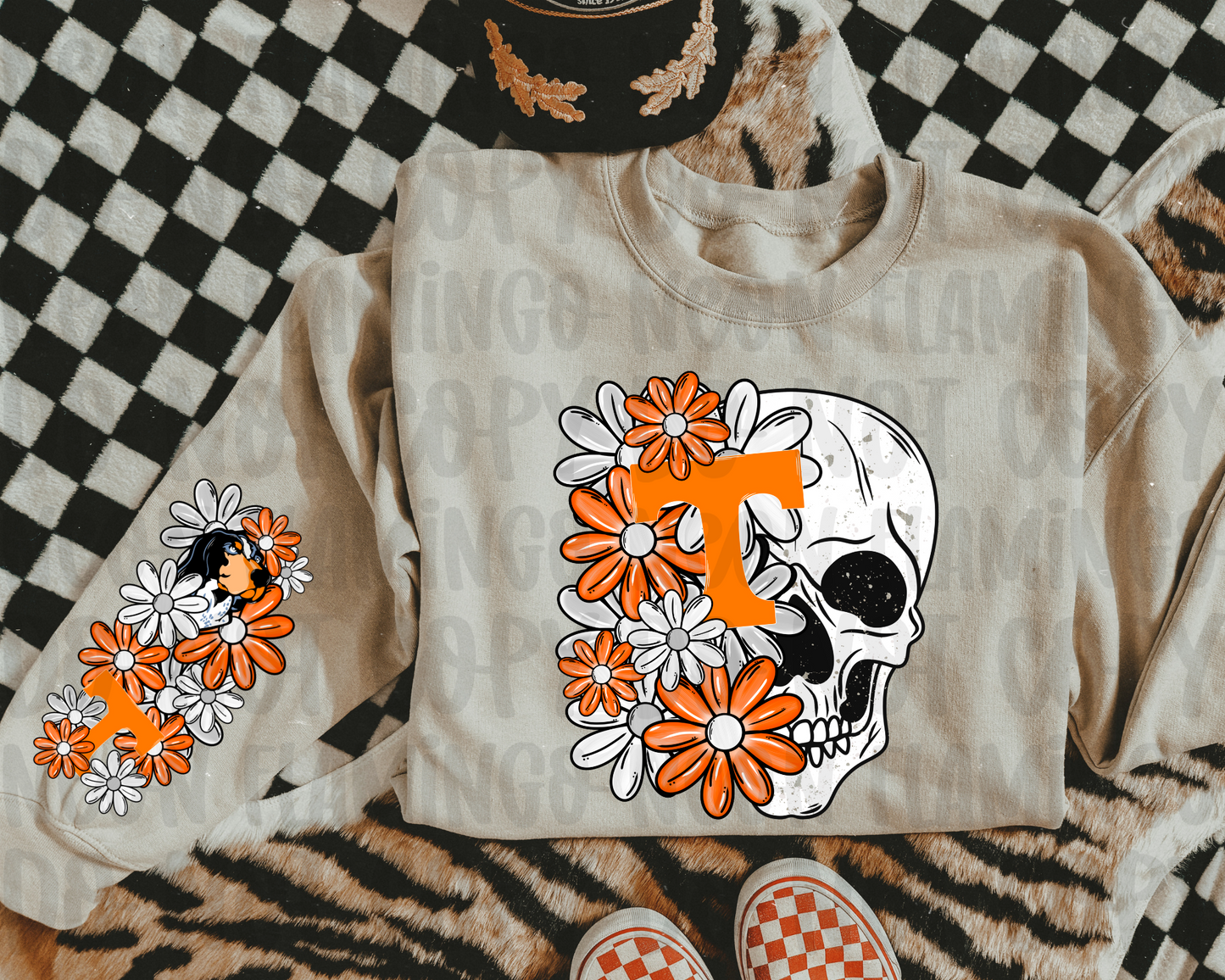 Tennessee Vols Floral with Sleeve Option DTF TRANSFER