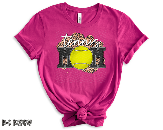 Tennis Mom Leopard Background DTF TRANSFER
