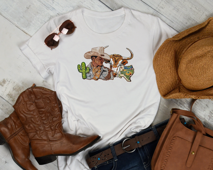 Texas Cowboy Faux Embroidery