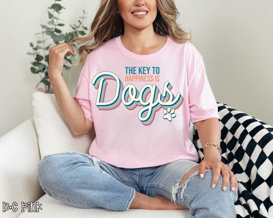 The Key To Happiness Is Dogs pastel