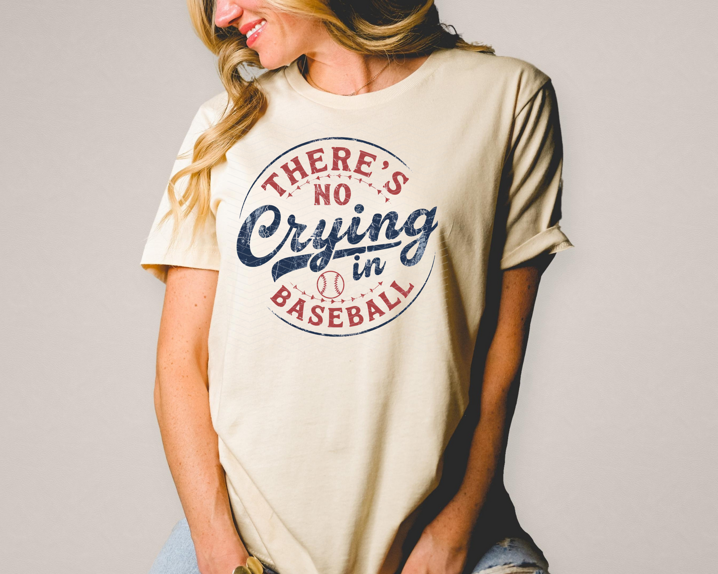 There's No Crying In Baseball DTF TRANSFER