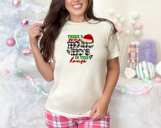 There's Some Ho Ho Ho's In This House Plaid DTF TRANSFER