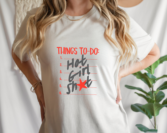 Things To Do Hot Girl Shit DTF TRANSFER