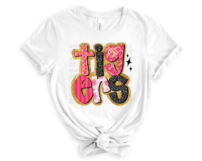 Pink Glitter Mascot DTF TRANSFER