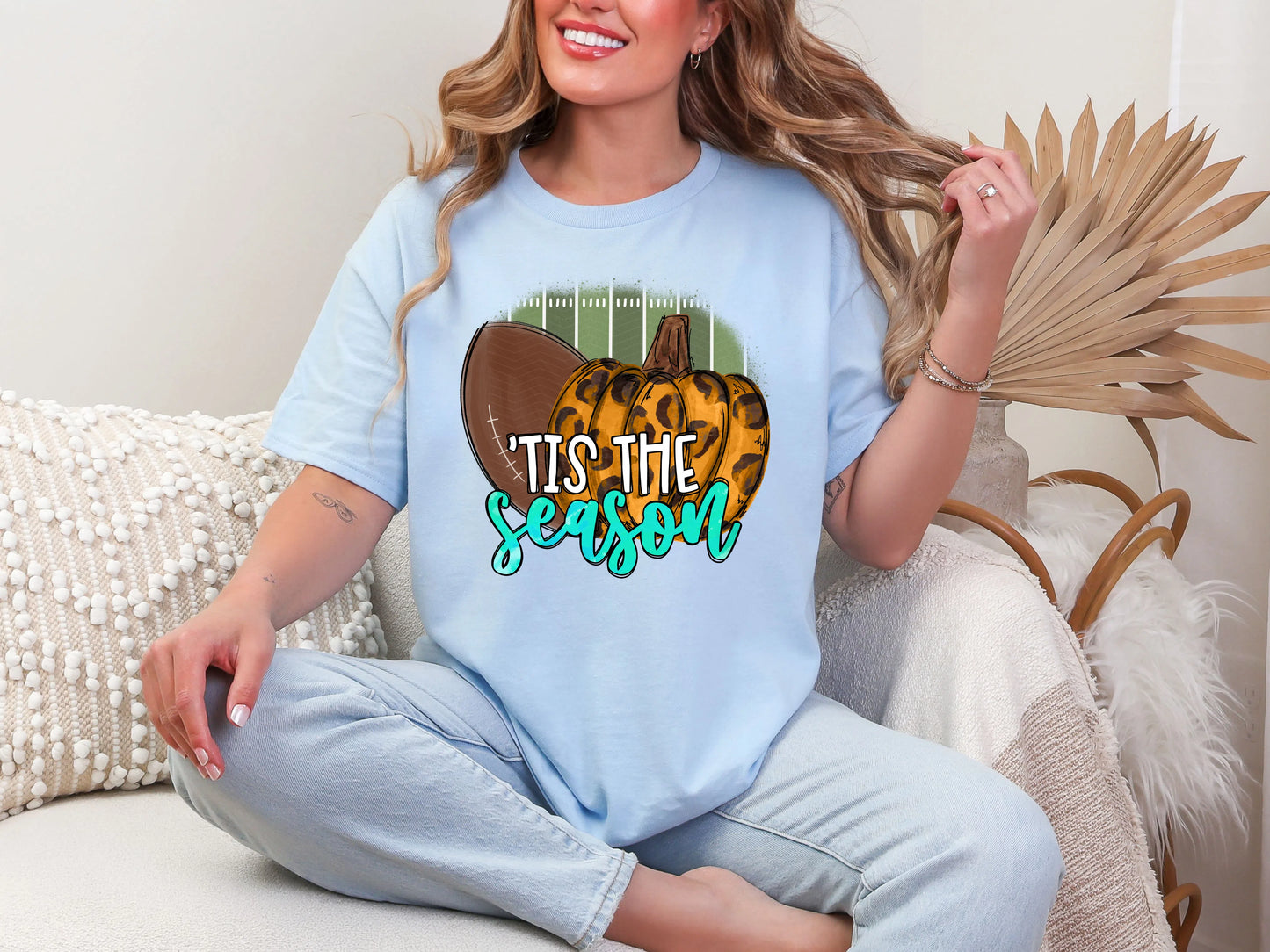 Tis the Season Pumpkin Football DTF TRANSFER