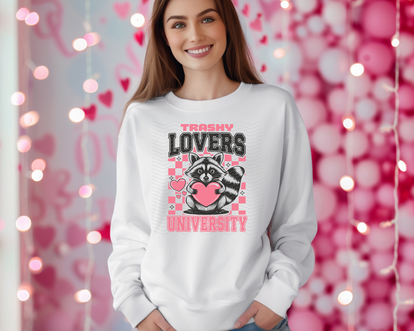 Trashy Lovers University Raccoon DTF TRANSFER