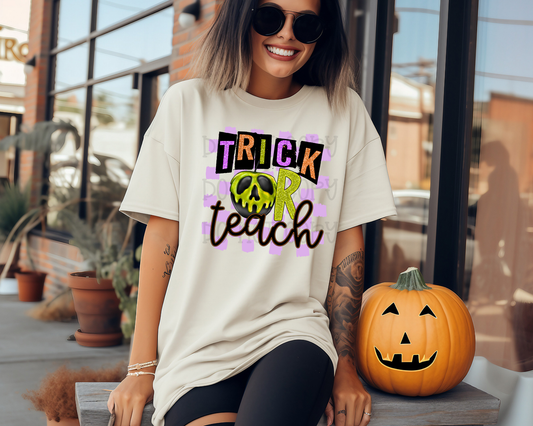 Trick or Teach Checkered DTF TRANSFER