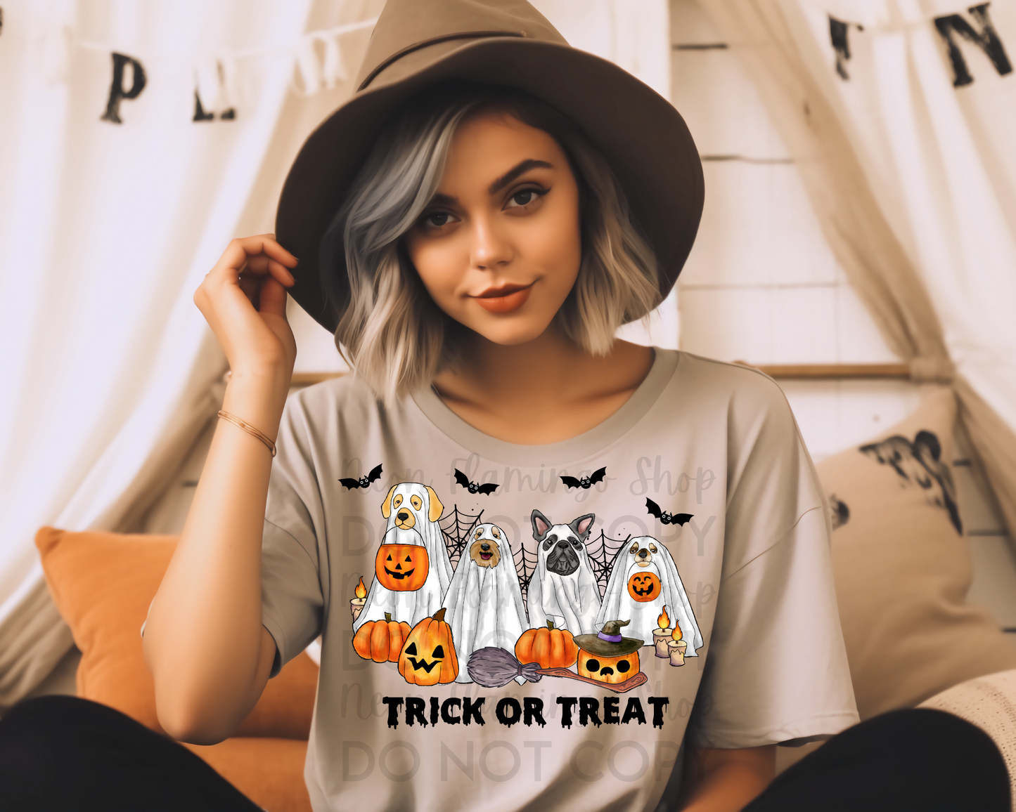 Trick or Treat Dogs DTF TRANSFER