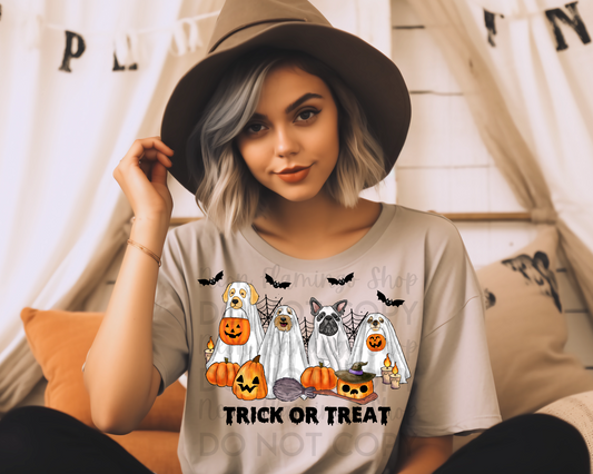 Trick or Treat Dogs DTF TRANSFER