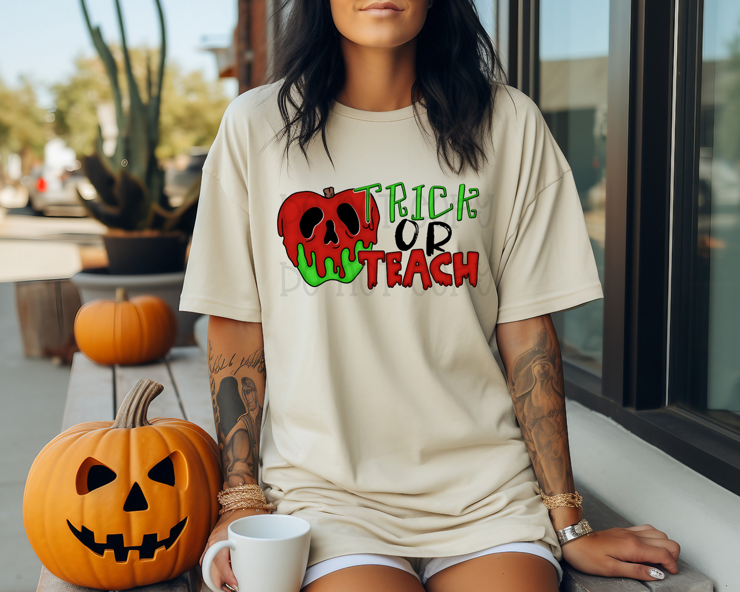 Trick or Teach Bad Halloween Apple DTF TRANSFER