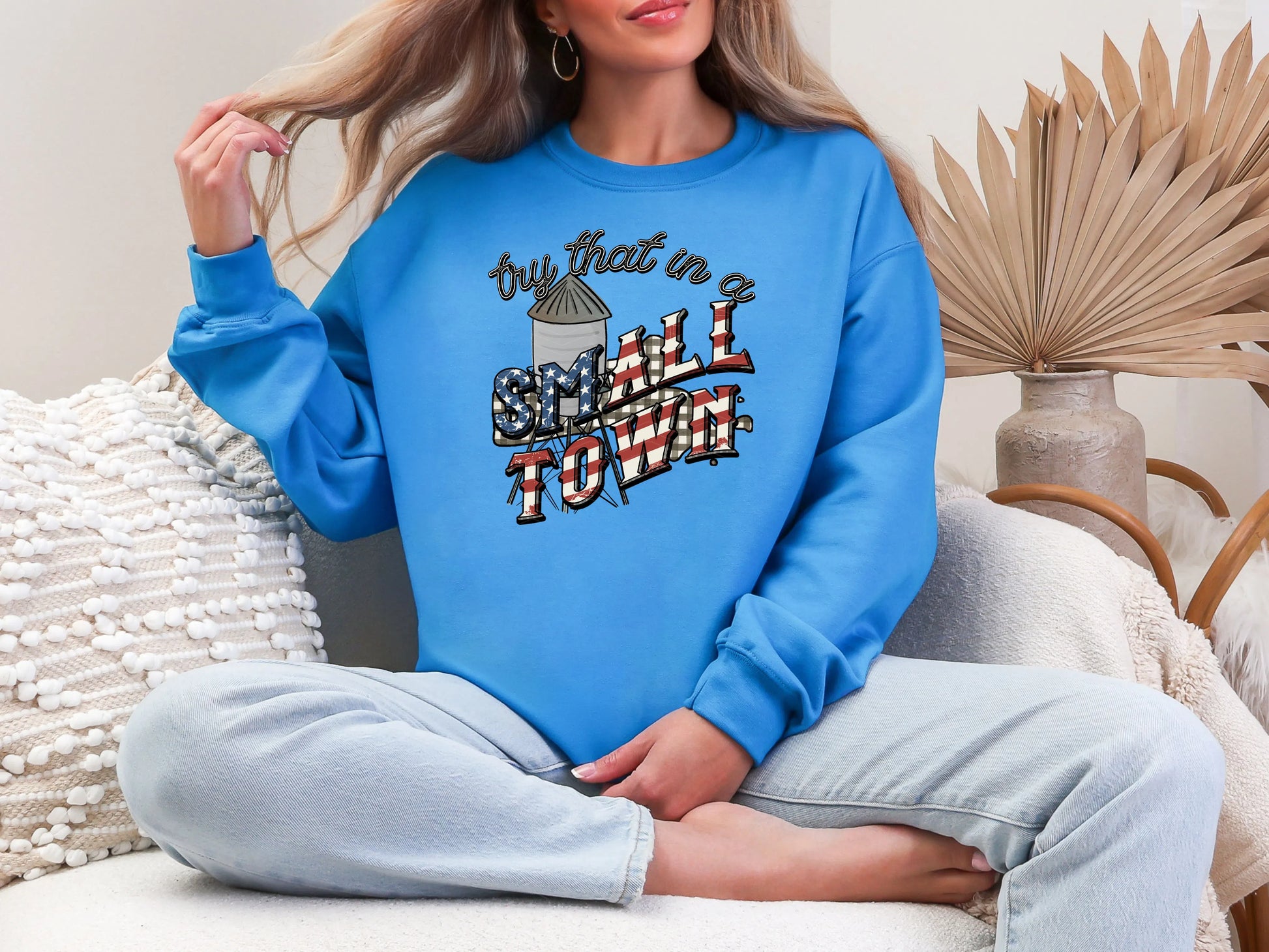 Try That in a Small Town Gingham MA DTF TRANSFER