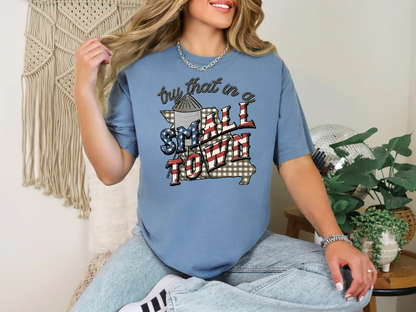 Try That in a Small Town Gingham MO DTF TRANSFER