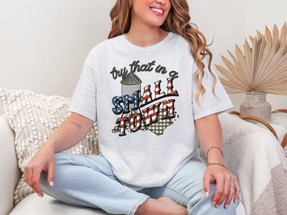 Try That in a Small Town Gingham NC DTF TRANSFER