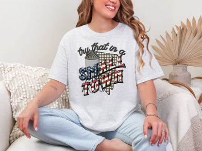 Try That in a Small Town Gingham NV DTF TRANSFER