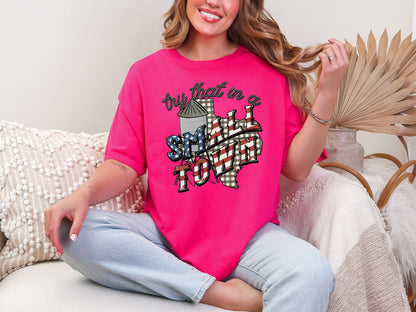 Try That in a Small Town Gingham TX DTF TRANSFER