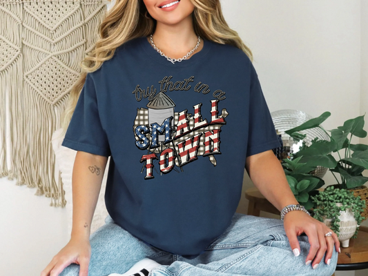 Try That In A Small Town Gingham States | 50 States + USA | DTF TRANSFER