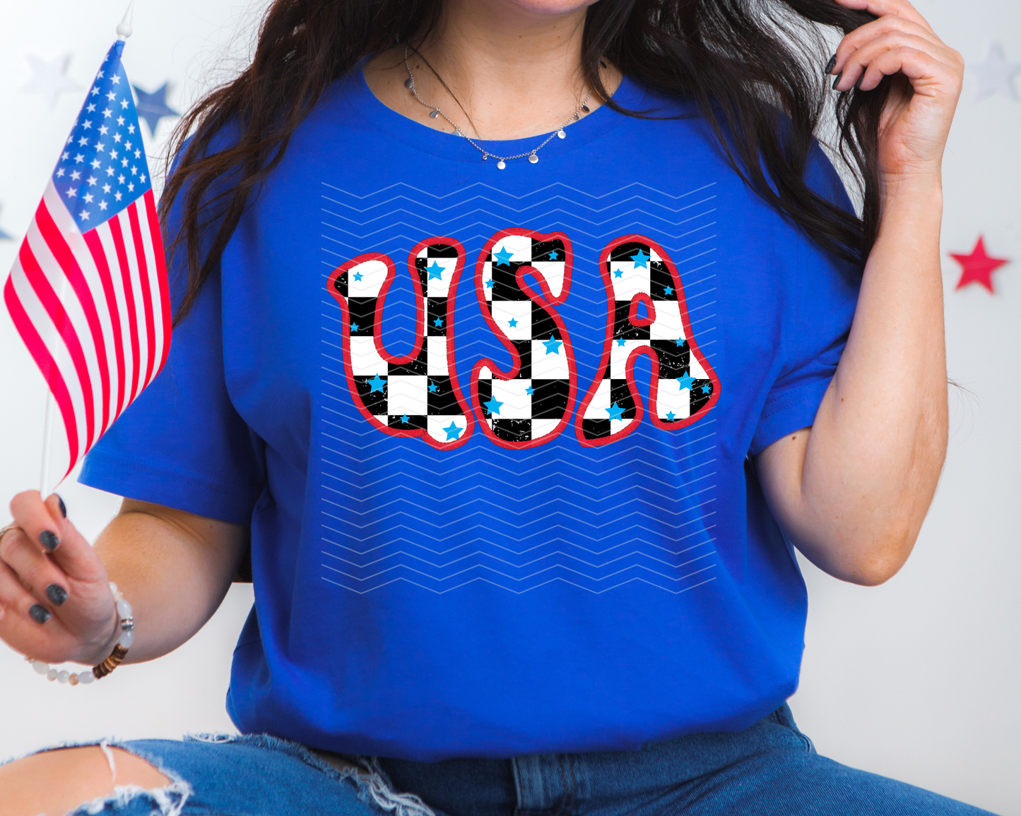 USA Faux Emb DTF TRANSFER