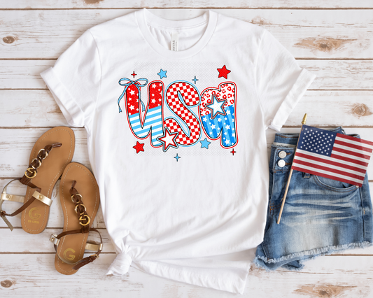 USA Doodle DTF TRANSFER
