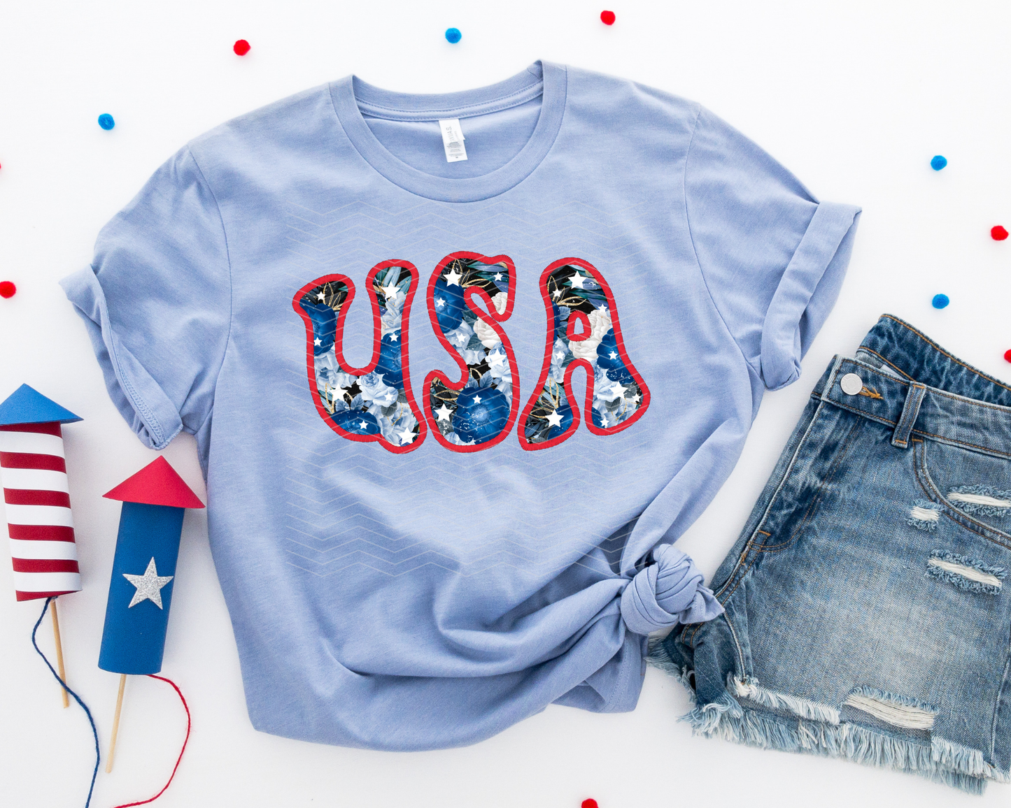 USA Faux Emb DTF TRANSFER