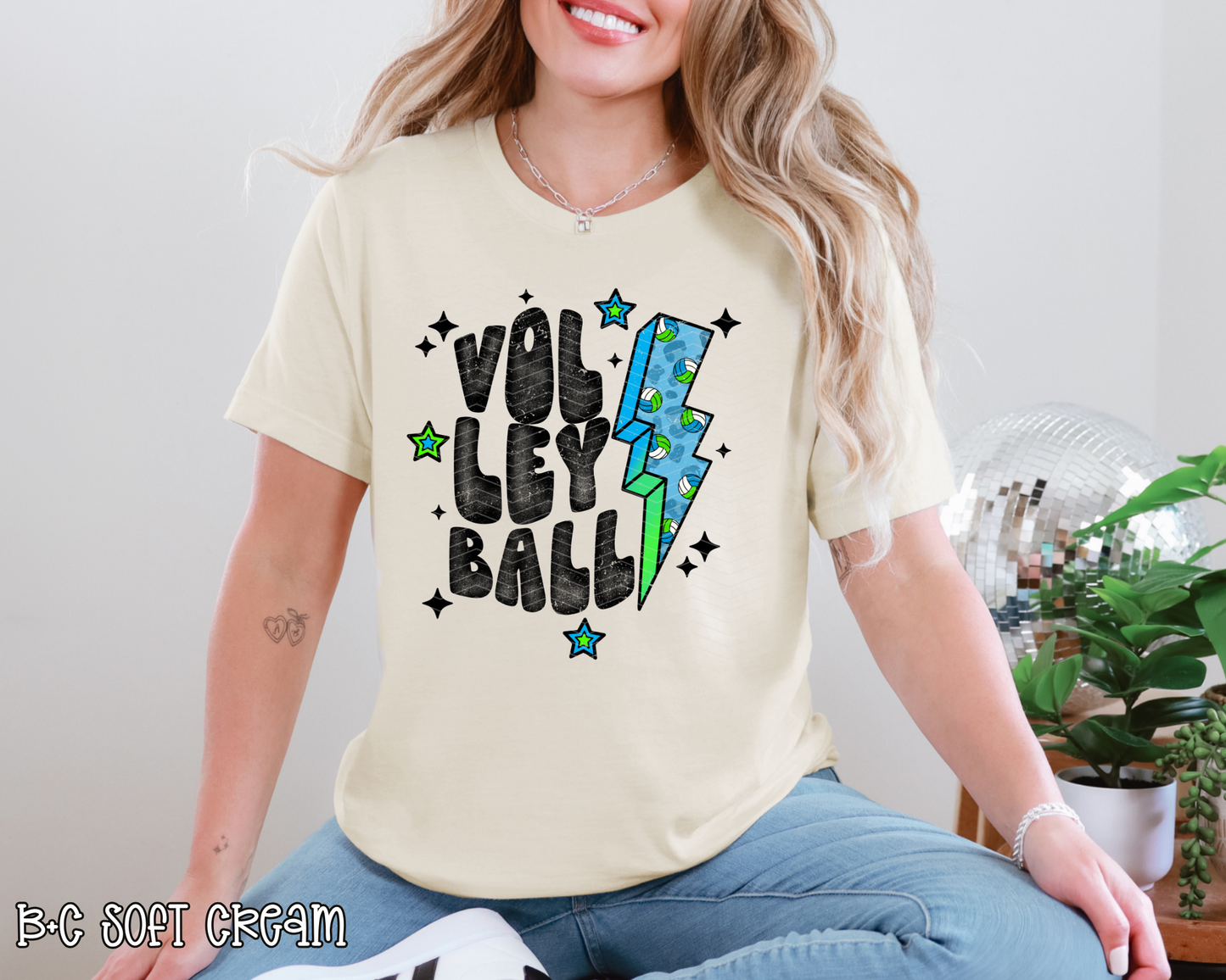 Volleyball Bolt Green & Blue