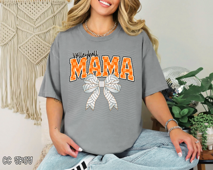 Volleyball Mama Checkered Bow