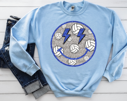 Volleyball Smiley (Solid/Glitter)