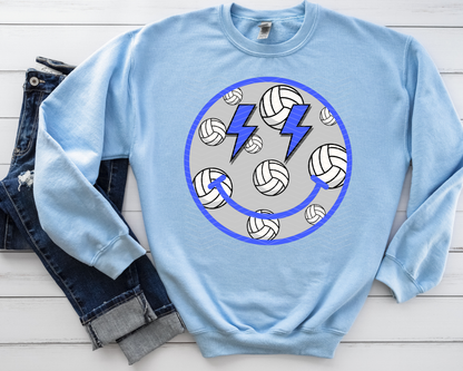 Volleyball Smiley (Solid/Glitter)