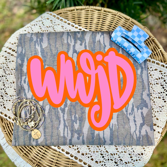 WWJD Pink DTF TRANSFER