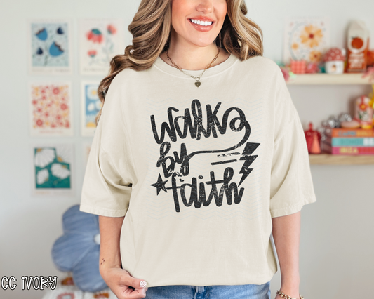 Walk By Faith Distressed DTF TRANSFER