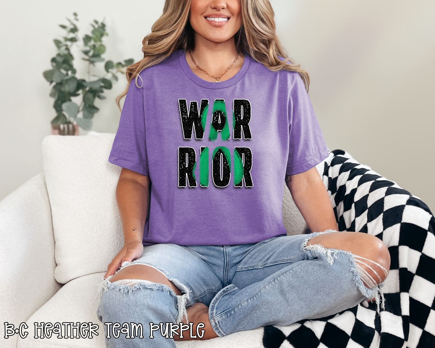 Warrior Green RIbbon DTF TRANSFER