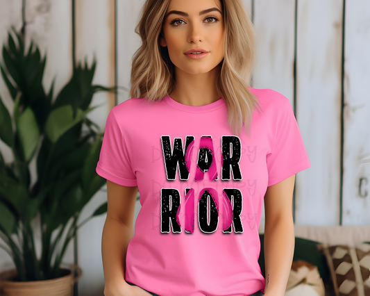 Warrior Pink Ribbon DTF TRANSFER