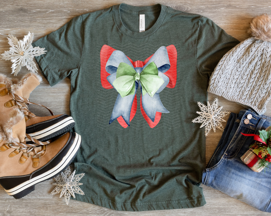 Watercolor Christmas Bow