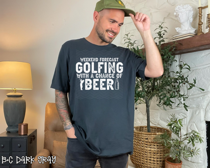 Weekend Forecast Golfing WIth A Chance of Beer | 4 Options | DTF TRANSFER