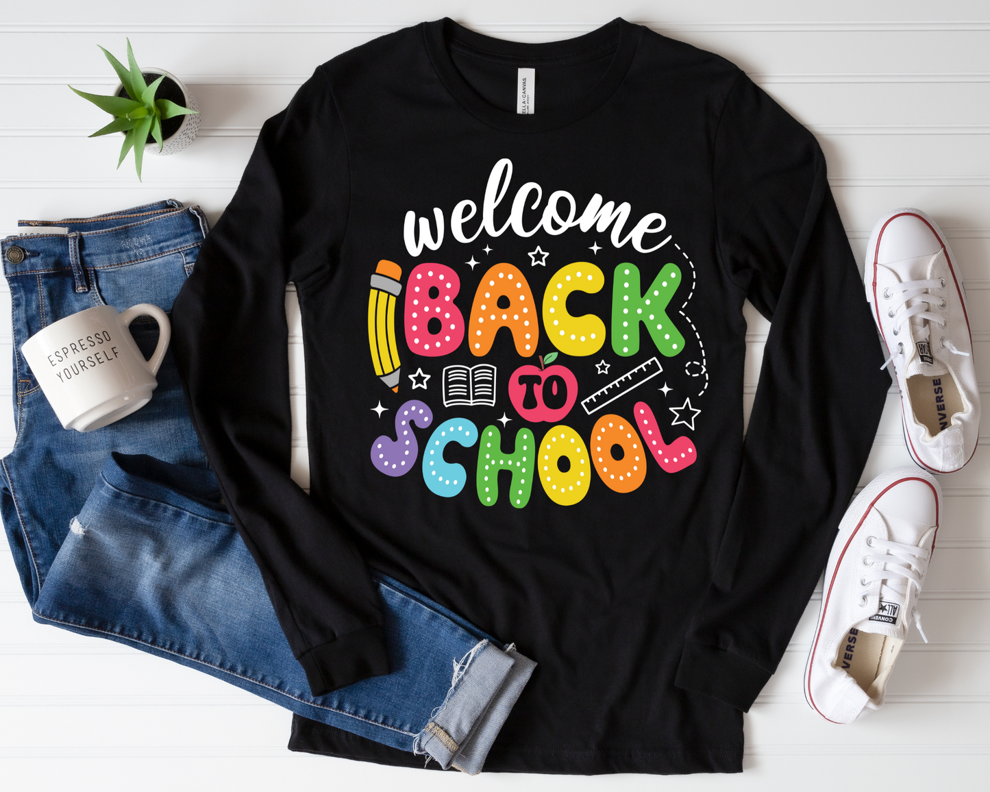 Welcome Back To School white