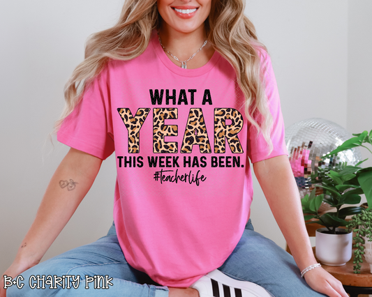 What A Year This Week Has Been Teacher Life Leopard DTF TRANSFER