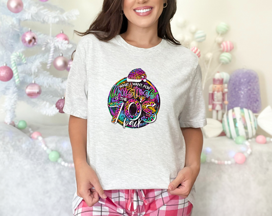 What I Want For Christmas Is The 70's Back Rainbow Leopard DTF TRANSFER