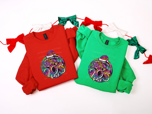 What I Want For Christmas Is The 90's Back Rainbow Leopard DTF TRANSFER