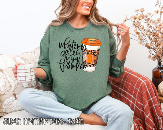 Whatever Spices Your Pumpkin Leopard DTF TRANSFER