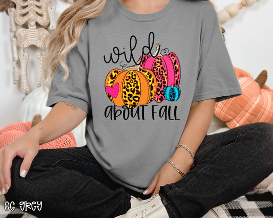 Wild About Fall Colorful Leopard Pumpkins DTF TRANSFER