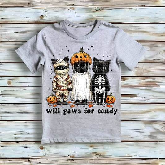 Will Paws for Candy DTF TRANSFER