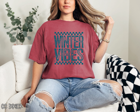 Winter Vibes Checkered DTF TRANSFER